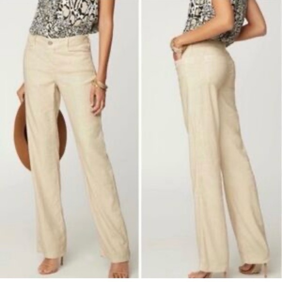 NYDJ The Trouser Straight Pants Linen Blend Size 18 NWT - Picture 1 of 10